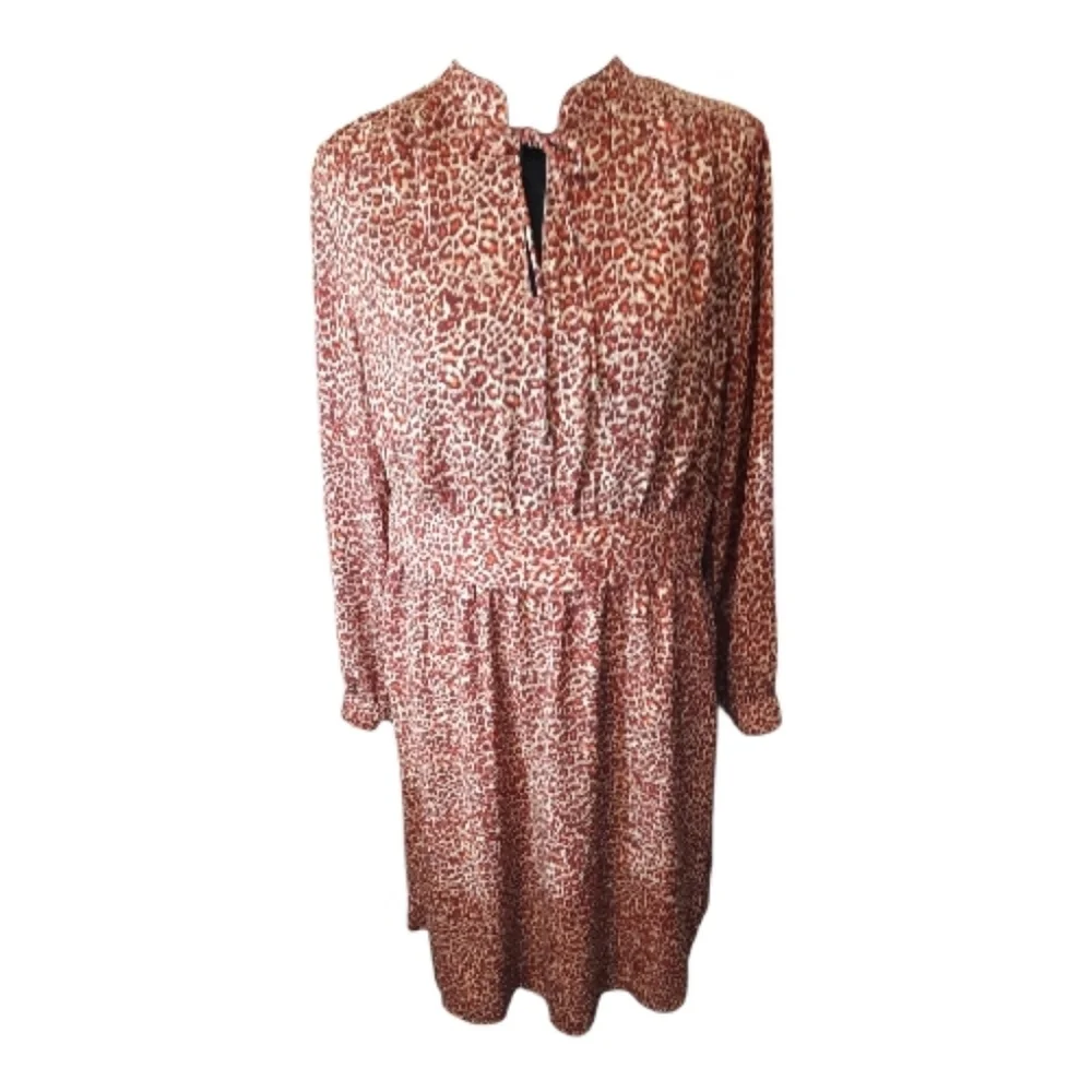 h&m leopard print dress long sleeve H&M Leopard Print Long Sleeve Dress